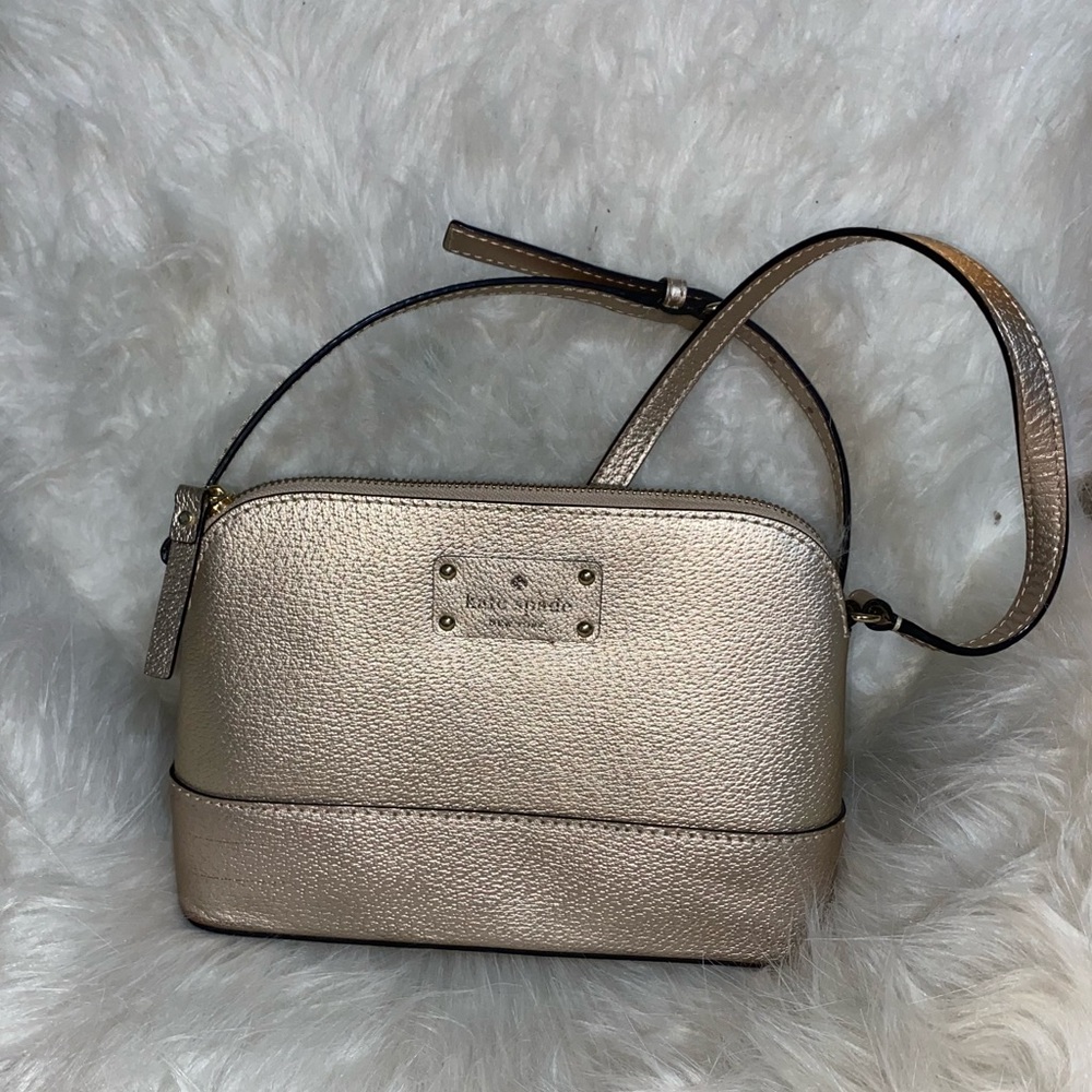 KATE SPADE rose gold crossbody purse